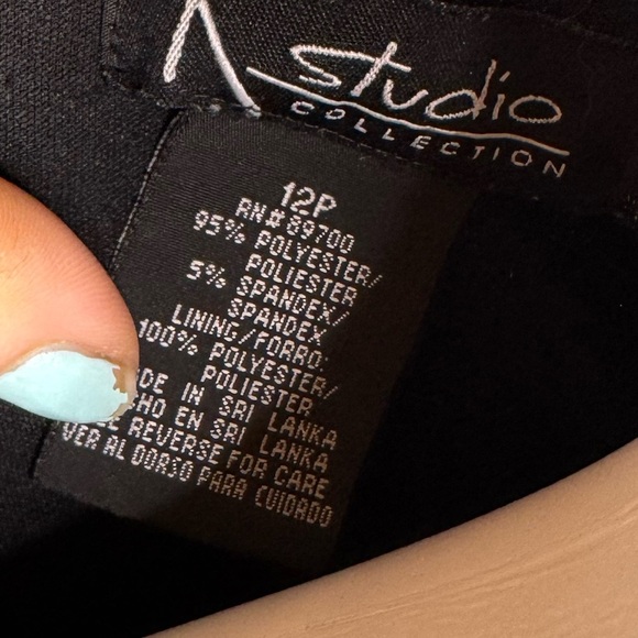 VNTG K Studio Collection Abstract Empire Velvet Waist Dress Size 12P - Picture 6 of 7